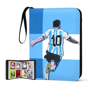 400 Pockets Soccer Card Binder for Soccer Trading Cards 2025-2026 Portable Waterproof Storage Bag with Removable Sleeves for Sports TCG Cards Collectors