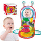 Happytime Travel Baby Toys, Interactive Dashboard Steering Wheel Pretend Play Driving Toy, Rear Car Seat Toys With Mirror 2-In-1