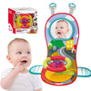 Happytime Travel Baby Toys, Interactive Dashboard Steering Wheel Pretend Play Driving Toy, Rear Car Seat Toys With Mirror 2-In-1