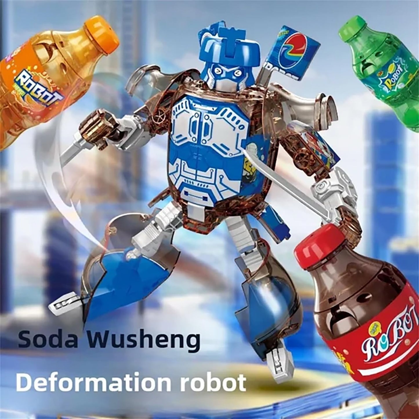 2025 New Beverage Bottles Transformer Robot Toys, Soda Can Transforming Robot Toys for Kids Gift, Creative Soda Deformation Figu