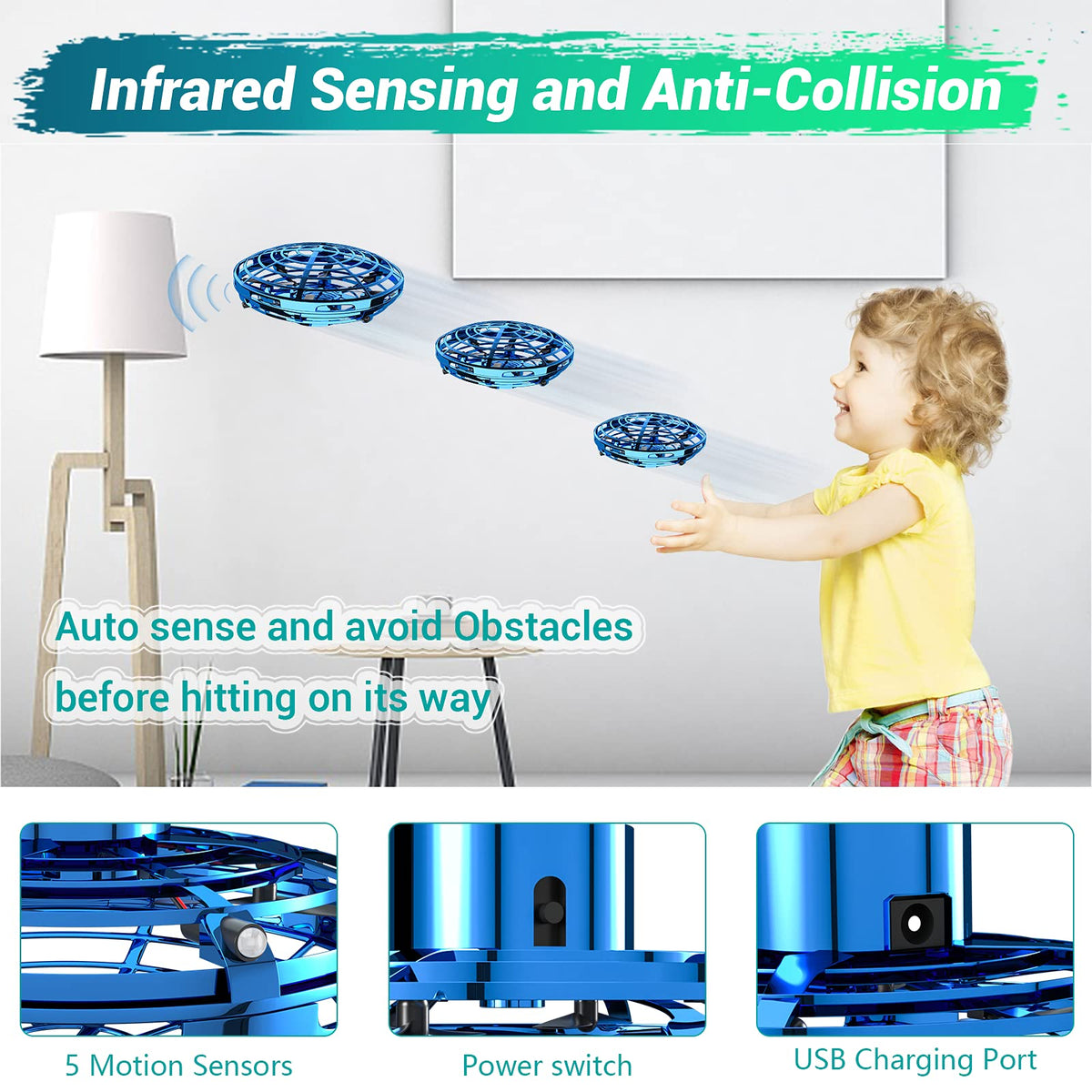 Interactive LED Rotating Drone