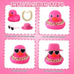 Honoson 6.89 Inches Giant Rubber Duck Funny Large Rubber Duck With Hat And Sunglasses Big Squeaky Duckling Car Ornaments Ducklin