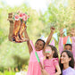 Pajean Cowgirl Boot Piñata Set - Pink Paper Piñata with Stick & Blindfold for Girls' Birthday, Bridal Shower & Horse Racing Parties