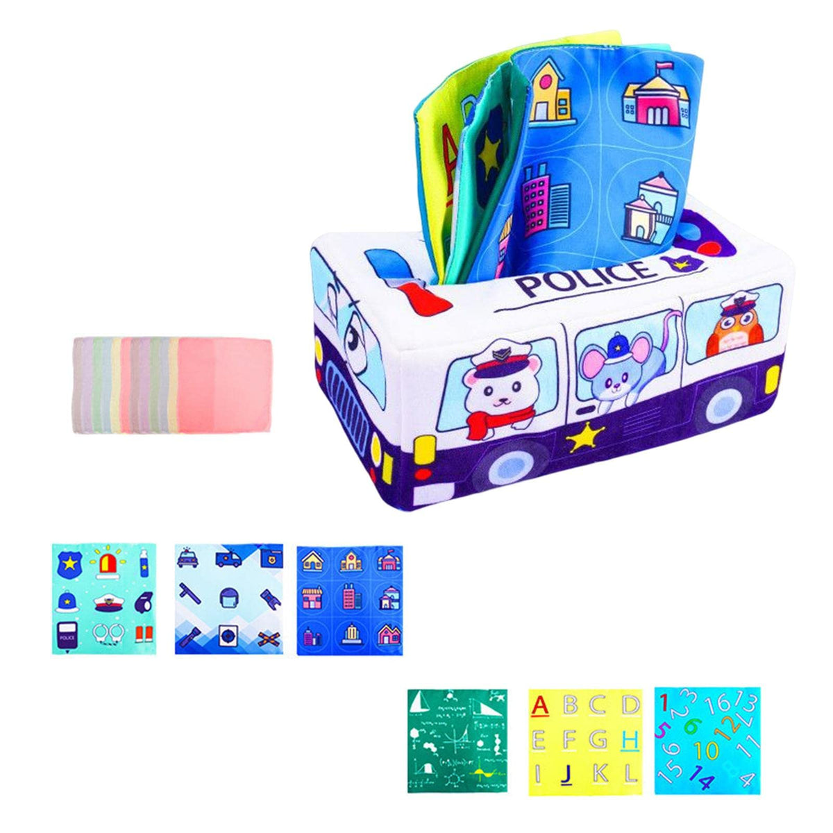 Bnf Baby Tissue Box Sensory Toys Early Learning Motor Skills Montessori Toy Police Carbaby | Toys For Baby | Developmental Baby 