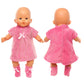 Baby Doll Clothes Casual Cute Pink Suit With Dress Coat Socks Suitable For 14-16 Inch Dolls 3-Piece Set