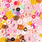 Nwfashion 112Pcs Miniature Decor Dessert Pastry Toy Food Cake Topper Scrapbooking Shoe Decoration Charms(Donuts)
