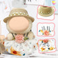 17cm Doll Clothes Labubu Clothes for 6.7inch(17cm) Dolls enhanced Doll Outfit with Hat and Accessories(Clothes Only) (White)