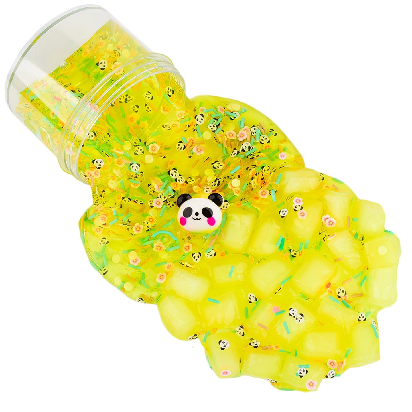 8 Pack Jelly Cube Crunchy Slime Kit  Premade Jelly Clear Crunchy Slime for Girls & Boys  Super Soft Non-Sticky Clear Slime Toy  Party Favor for Kids