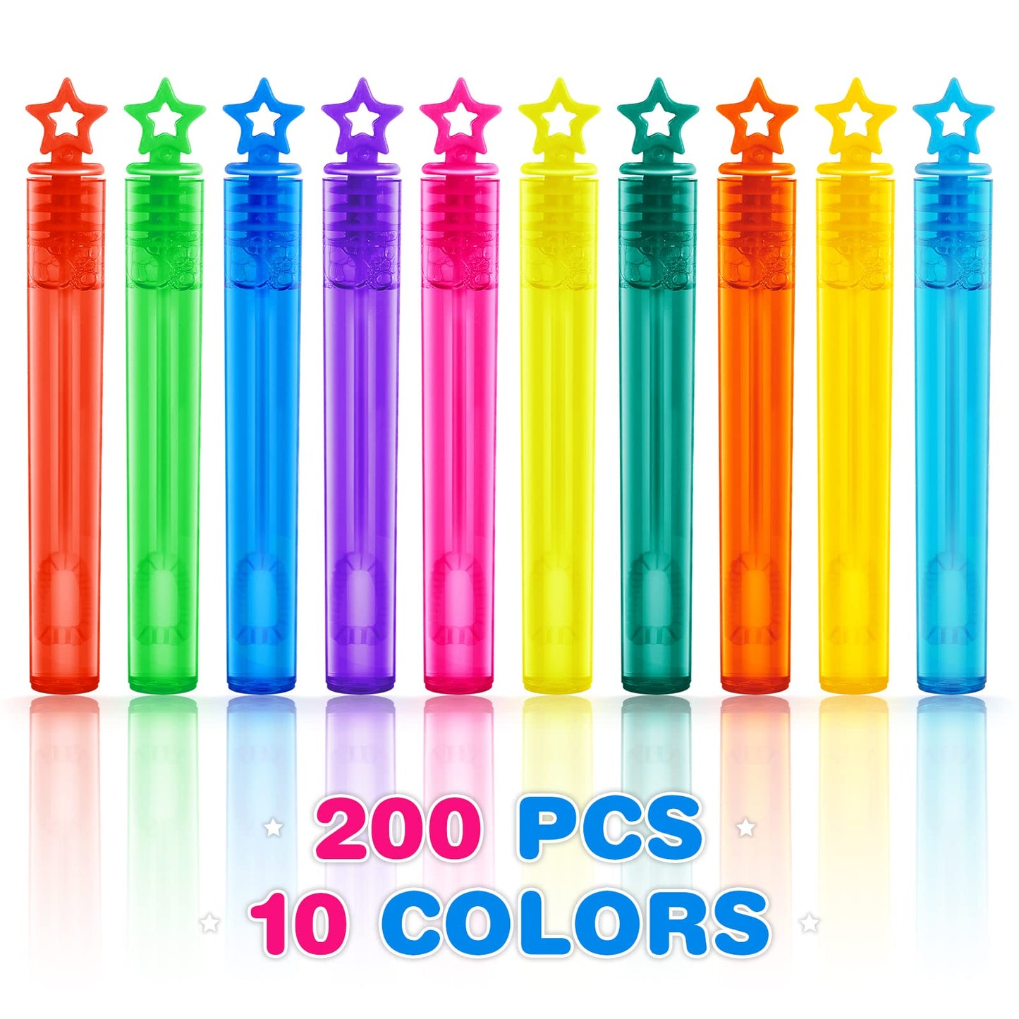 200 Pieces Mini Bubble Wands,Bubble Party Favors Assortment Toys For Kids,Themed Birthday, Halloween, Goodie Bags, Carnival Prizes, Wedding, Bubble Maker Toys For Kids,Outdoor Gifts For Girls & Boys