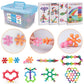 Neoact 600 Pcs Building Blocks Connect Toys,Interlocking Solid Plastic Educational Toys Sets For Preschool Kids Boys And Girls A