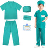 Riorand Doctor Costume For Kids,Toddler Nurse Scrubs Career Day Costume Halloween Dress Up Cosplay For Boys Girls 3-11 Years (Gr