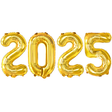 Katchon, Gold 2024 Balloon Numbers - 16 Inch | 2024 Balloons Gold For Happy New Years Decorations 2024 | Gold New Years Balloons | 2024 Gold Foil Number Balloons For New Years Eve Party Supplies 2024