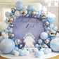 Kalor 18 Inch Pastel Blue Balloons, 10Pcs Thick Latex Round Helium Balloons For Birthday Family Party Wedding Party Baby Shower Decoration Supplies