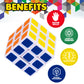 48 Pack Mini Rubix Cube Set - Bulk Rubix Cubes - Ultra Portable Fidget Cubes For Kids And Adults - 3D Puzzle For Fidgeting, Stress Relief, And Learning - Mini Puzzle Party Favors