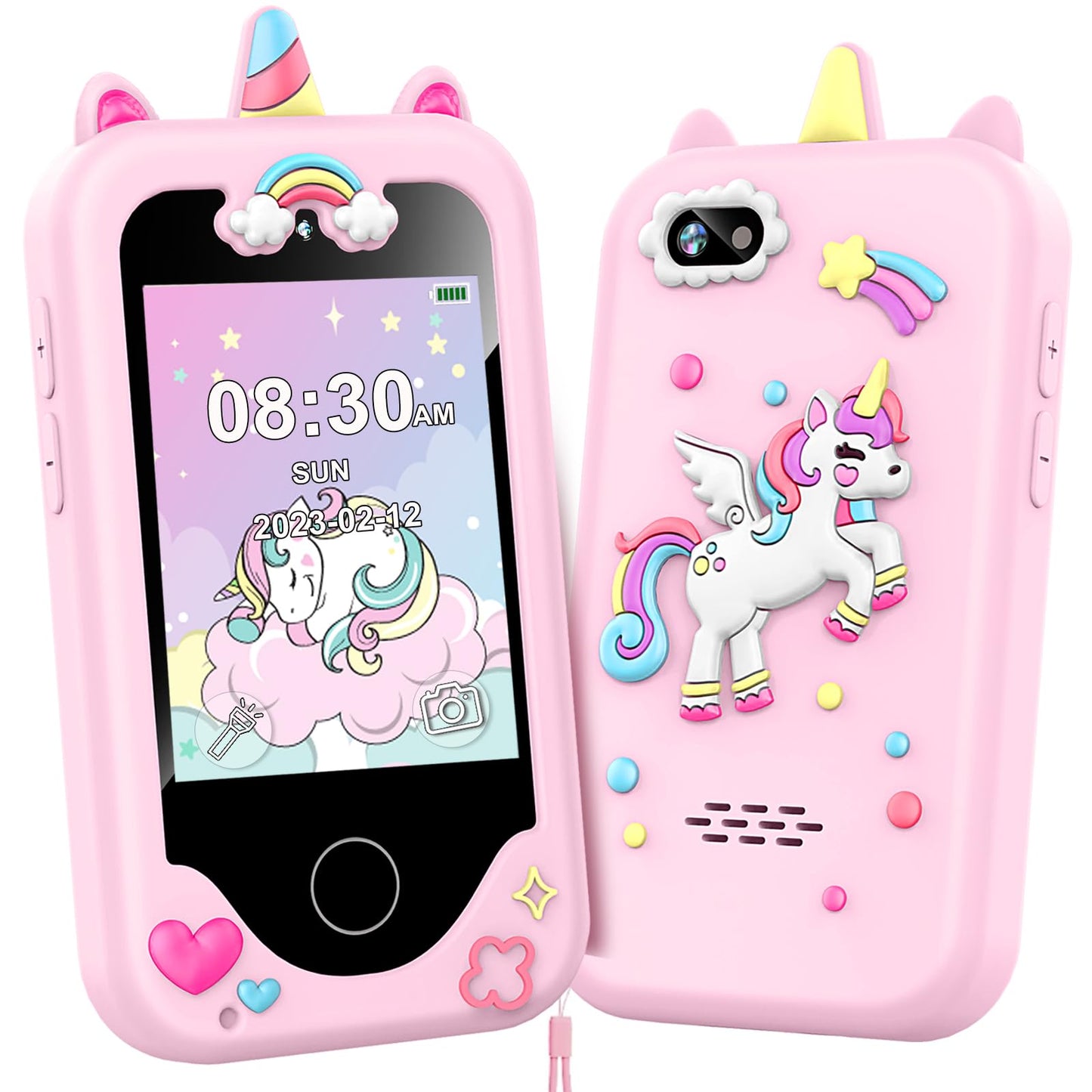Kids Smart Phone for Girls Toys, Gifts for 3-10 Year Old Girl Boy Christmas Birthday Kids Toys, 2.8'' Touchscreen Toddler Learni