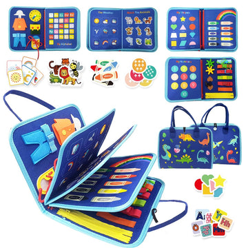 Wembley Busy Board Activity Binder Interactive Sensory Educational Toy For Toddlers Supports Fine Motor Skills & Creativity With