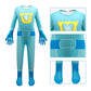 Yodison Superhero Costumes Jumpsuit With Accessories For Halloween Birthday Party Cosplay For Super Fans(110Cm/4-5T) Blue
