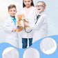 Flotory 10 Pcs Kids Doctor White Coat Scientist Suit Surgeon Suit Uniform Doctor Lab Coat For Boys Girls Career Day Halloween Pr