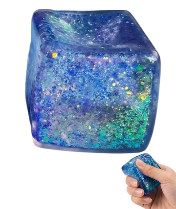 Taba Squishy, Squishy, Deep Purple Glitter Design, Squishy Toy, Single Piece Sensory Toy for Students and Office Workers, Portab
