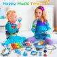 Raimy Kids Musical Instruments Set - Wooden Percussion Instruments Toy For Toddler Baby, Preschool Educational Music Toys For Boys And Girls With Carrying Bag (Blue)