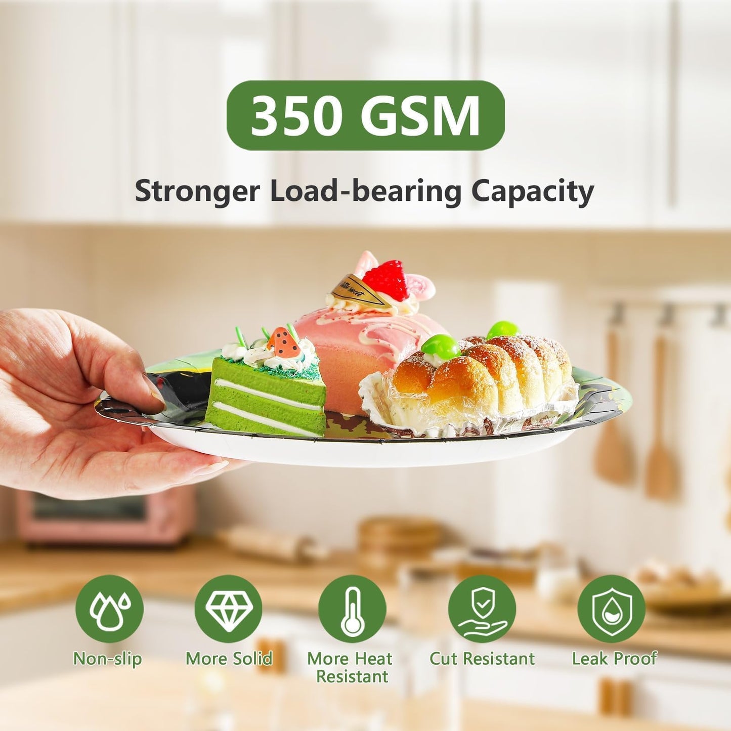 Grencian 96Pcs Halloween Zombie Party Supplies Green Spooky Zombie Plates and Napkins Horror Themed Tableware Sets for Halloween