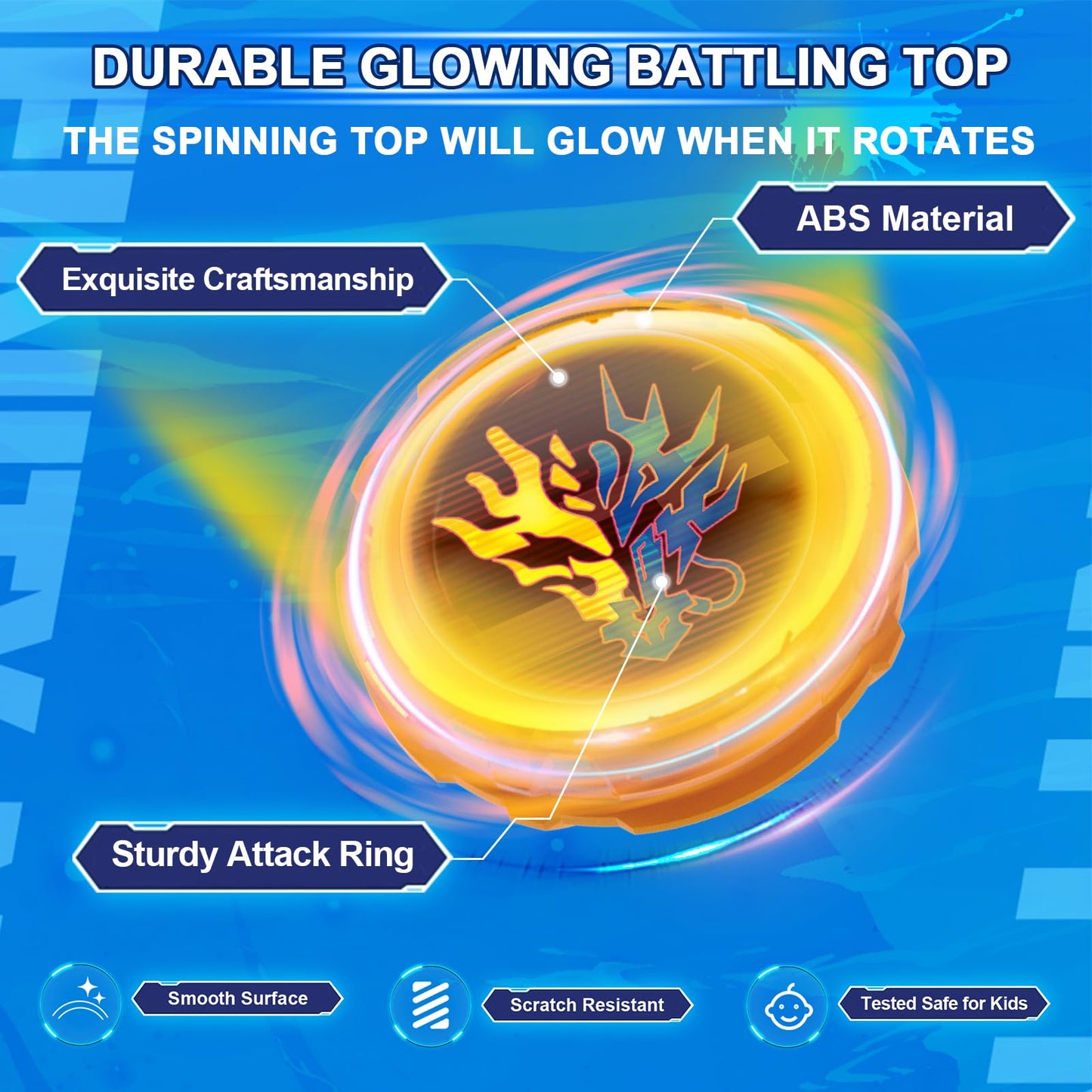 INFINITY NADO Spinning top Toy for Kids  Glowing battling top Toy with Telescopic decorative replica blade Launcher  battling top for Kids Boys Girls 5 6 7 8 9 10 11 12 Years Old and up  Fury Wave Dragon