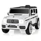 Olakids 12V Kids Ride On Car, Licensed Mercedes Benz G63 Electric Vehicle With Remote Control, Double Open Doors, Music, Bluetooth, 2 Speeds, Wheels Suspension, Battery Powered Driving Toy (White)
