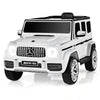 Olakids 12V Kids Ride On Car, Licensed Mercedes Benz G63 Electric Vehicle With Remote Control, Double Open Doors, Music, Bluetooth, 2 Speeds, Wheels Suspension, Battery Powered Driving Toy (White)