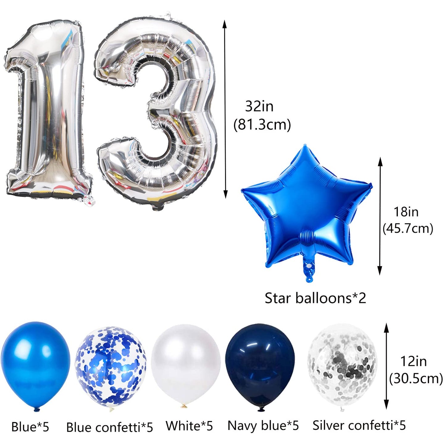 13Th Birthday Decorations Blue For Boys, Omg Ur A Teenager 13Th Birthday Decoration, Blue 13Th Birthday Banner Number 13 Star Fo