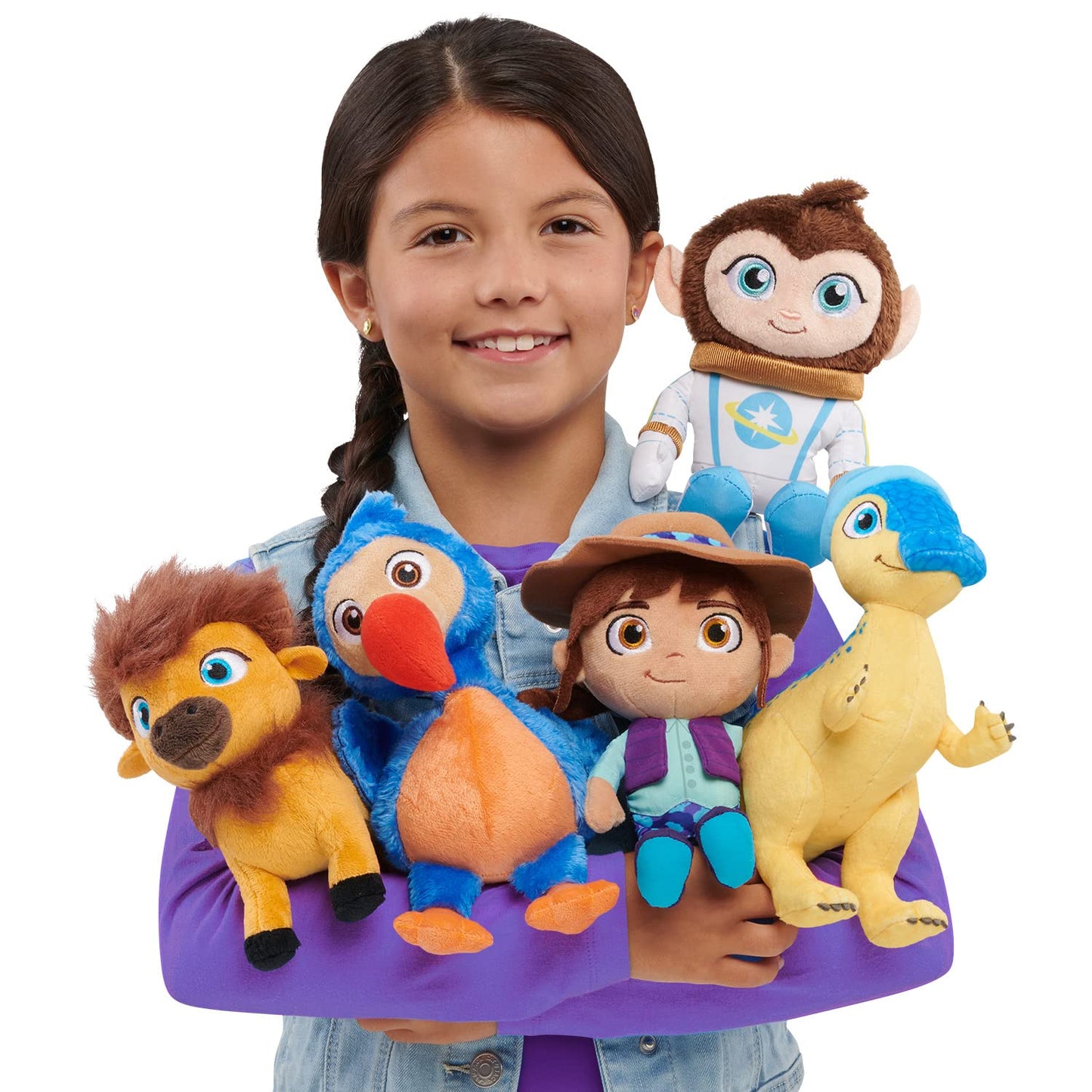 Just Play Ridley Jones Plush Toy - 8-Inch Dinosaur Stuffed Animal, Multicolor, Model 31954, Kids Toys for Ages 3 and Up