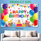 DIZHI Happy Birthday Backdrop Banner 7x5ft Vinyl Multicolor Party Decorations for Kids - DZ-22083102