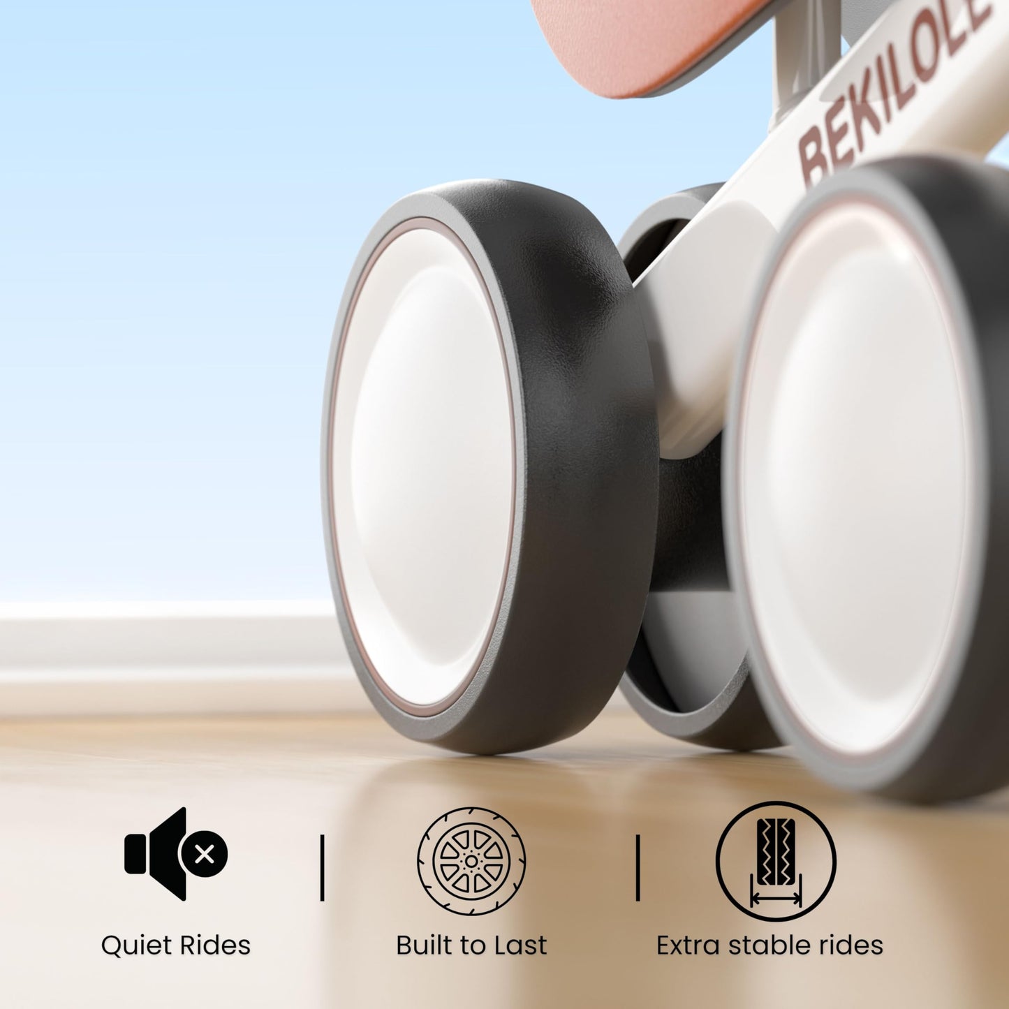 Bekilole Colorful Baby Balance Bike Toys for 1 2 3 Year Old Girl Gifts, 12-36 Month Toddler Balance Bike, First Riding on Toys,