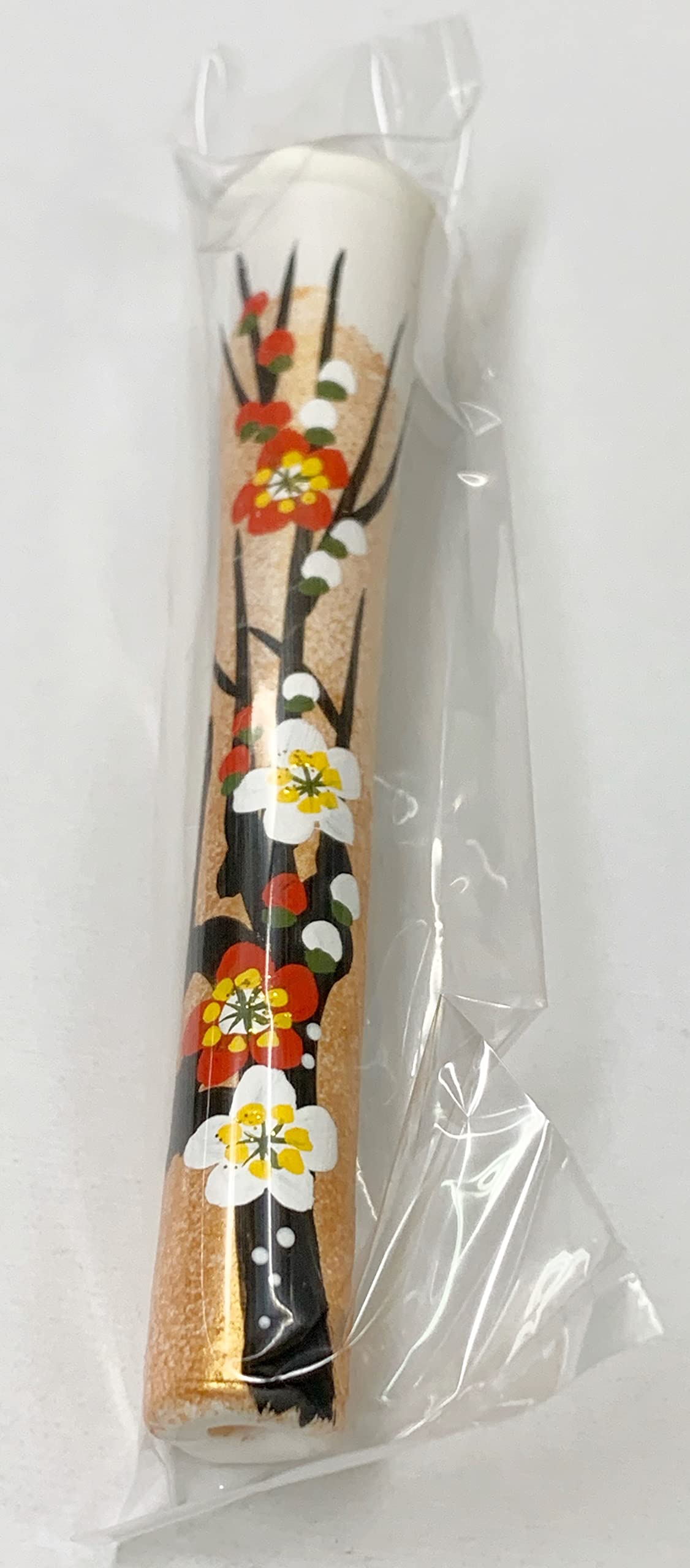 Japanese Candles No. 6 Drawn Plum.Made in Japan.Manufacturer Awaji Baikundou, White