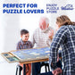 Rotatable 360-Degree Wheels Puzzle Board With Drawers And Cover 1500 Pieces Lightweight Portable Wooden Puzzle Table For Adults