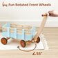 Pairpear Kids Wagon Toy,Wooden Toys Cargo Walker Cart Wagon Stroller,Toddler Push And Pull Baby Walker Gift For Babies Boys And Girls
