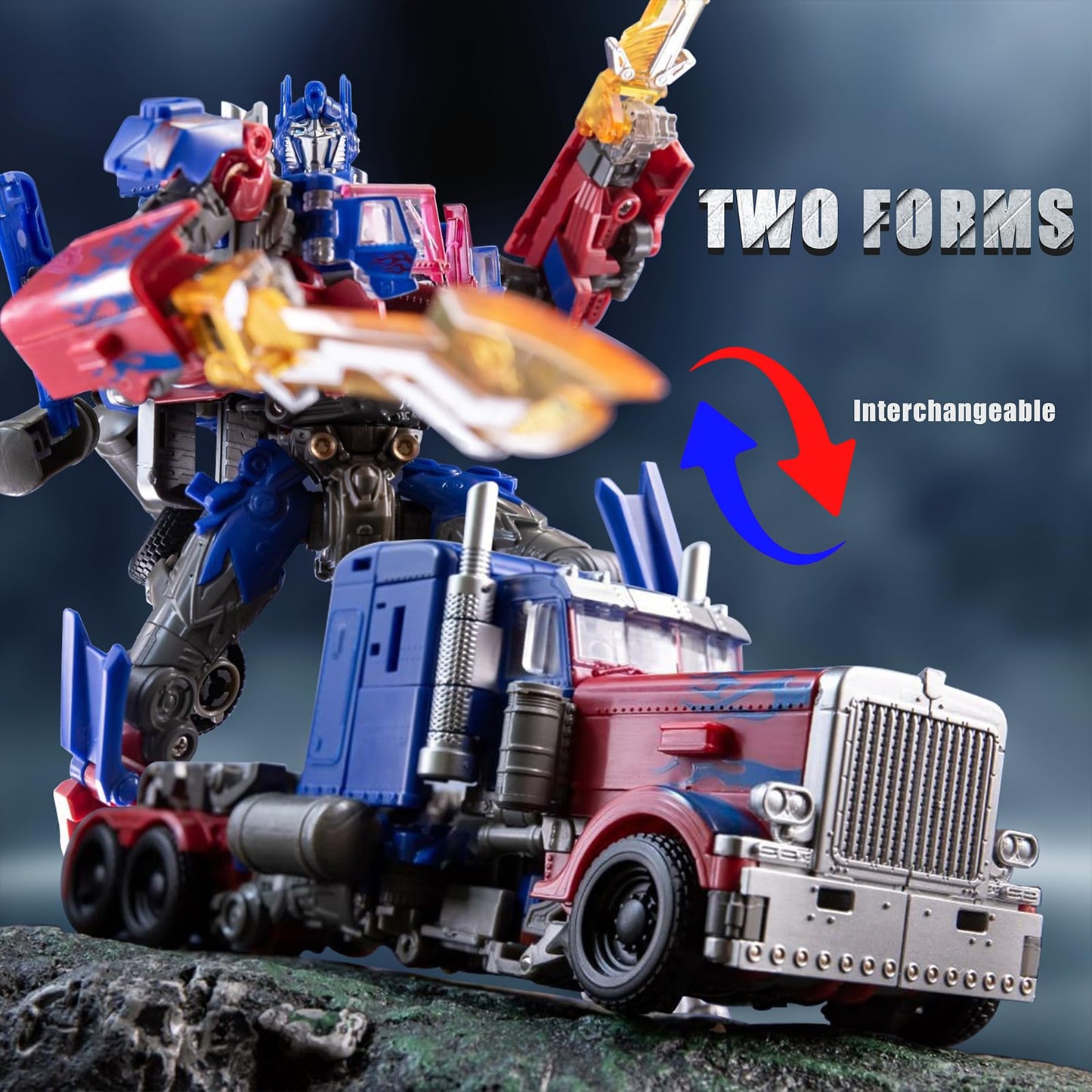 QCCX Transforming Toys Figures  Deformation Car Robot Toy with Extra Interchangeable Head &  - Action Figure for Kids 7 +  Birthday Toy