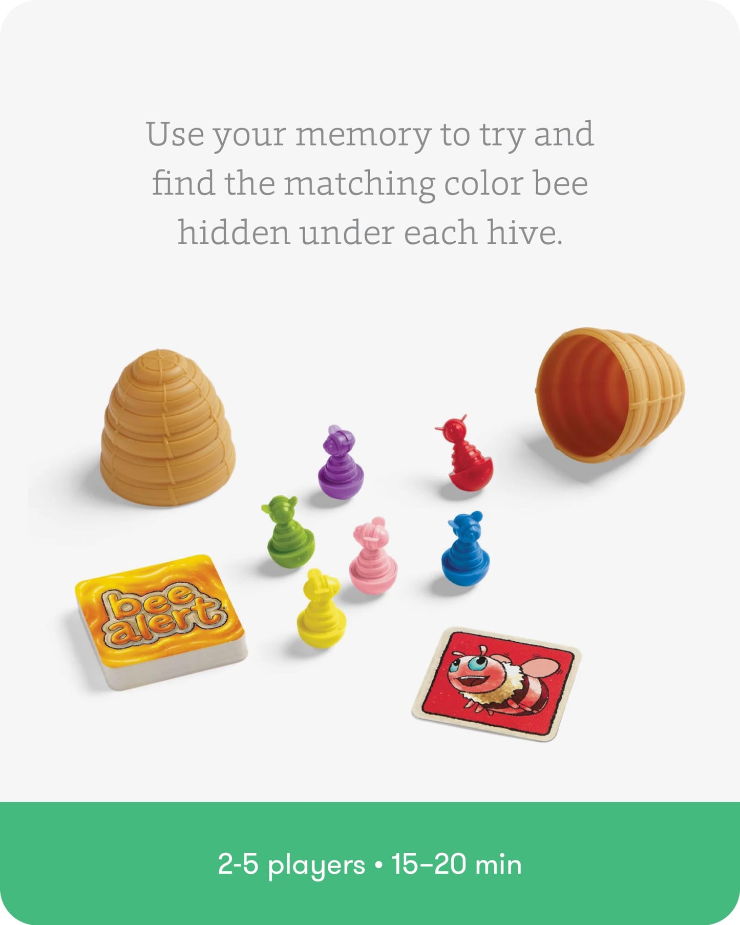 SimplyFun Bee Alert Matching Game - Educational Card Game for Kids Ages 5+, Standard Card Size, Tests Memory & Patience, 2 to 5 Players