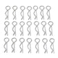 Honbay 100PCS 1/16 Metal Car Truck Buggy Shell Body Clips Pins for for RC Vehicles (1/16)
