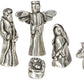 Nativity Set Mini Pewter Figurine 10 Pc Set W/ Velvet Pouch