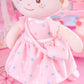 Onetoo First Baby Doll Plush Rag Doll Soft Baby Doll Girls Sleeping Cuddle Buddy Doll Wear Pink Dress 14'