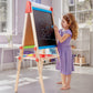 Hape Magnetic All-in-1 Kids Easel - Height Adjustable, Wooden, Cream, 18.9x15.9x41.8 inch, Model E1010B, Includes 3