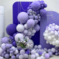 Owpfjg 130Pcs Pastel Purple Balloons Different Sizes 18 12 10 5 Inch For Balloon Garland Arch,Light Purple Latex Balloons For Bi