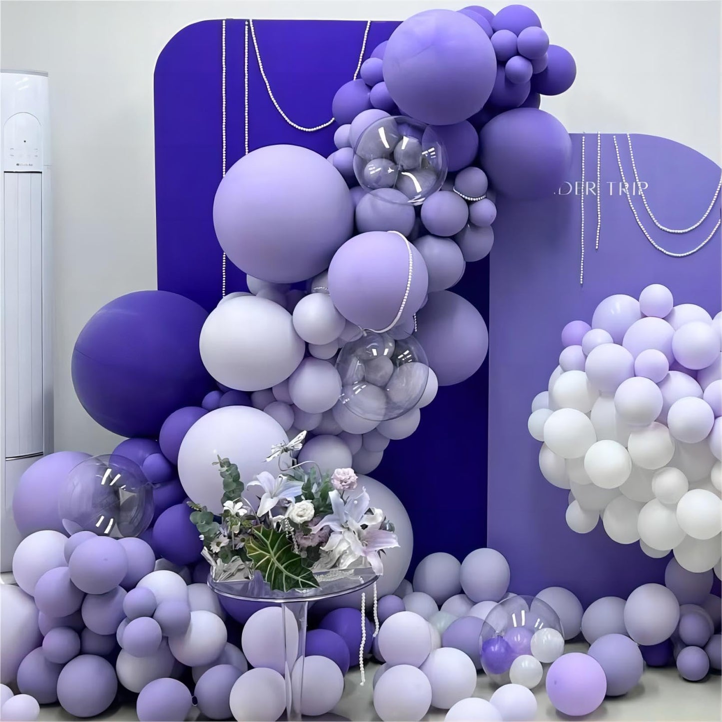 Owpfjg 130Pcs Pastel Purple Balloons Different Sizes 18 12 10 5 Inch For Balloon Garland Arch,Light Purple Latex Balloons For Bi