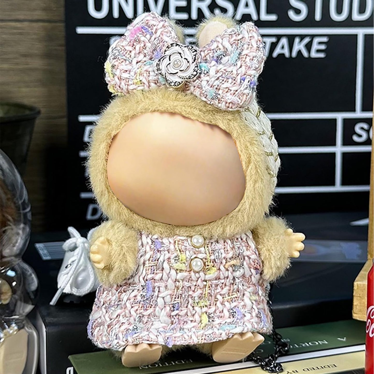 17cm Doll Clothes Set(NO Doll) - Cute Knit Sweater & Handcrafted Crochet Skirt  Soft Stretch Fabric Costume Accessories Kawaii Bow Dresses Suit