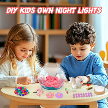 Unicorn Terrarium Crafts Kit For Girls - Make Your Own Unicorn Night Light With 16 Modes Led Remote Control Birthday Gifts Creativity Diy Toys For Ages 3 4 5 6 7 8 9 10 3-5 4-6 5-7 6-8 Year Old Kids