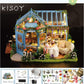 Kisoy Dollhouse Miniature with Furniture Kit  Handmade DIY House Model for Teens mature-themed Gift (Rose Garden Tea House)