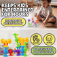 Dapam 58 Piece Suction Fun Sticky Toy Set with Storage Bin, BPA Free Silicone, Stimulating Sensory Travel Bathtub Window Toys fo