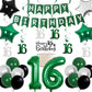 Cheereveal 16th Birthday Decorations for Boys Green, Happy Birthday Party Supplies with Hanging Swirls Happy Birthday Banner Cak