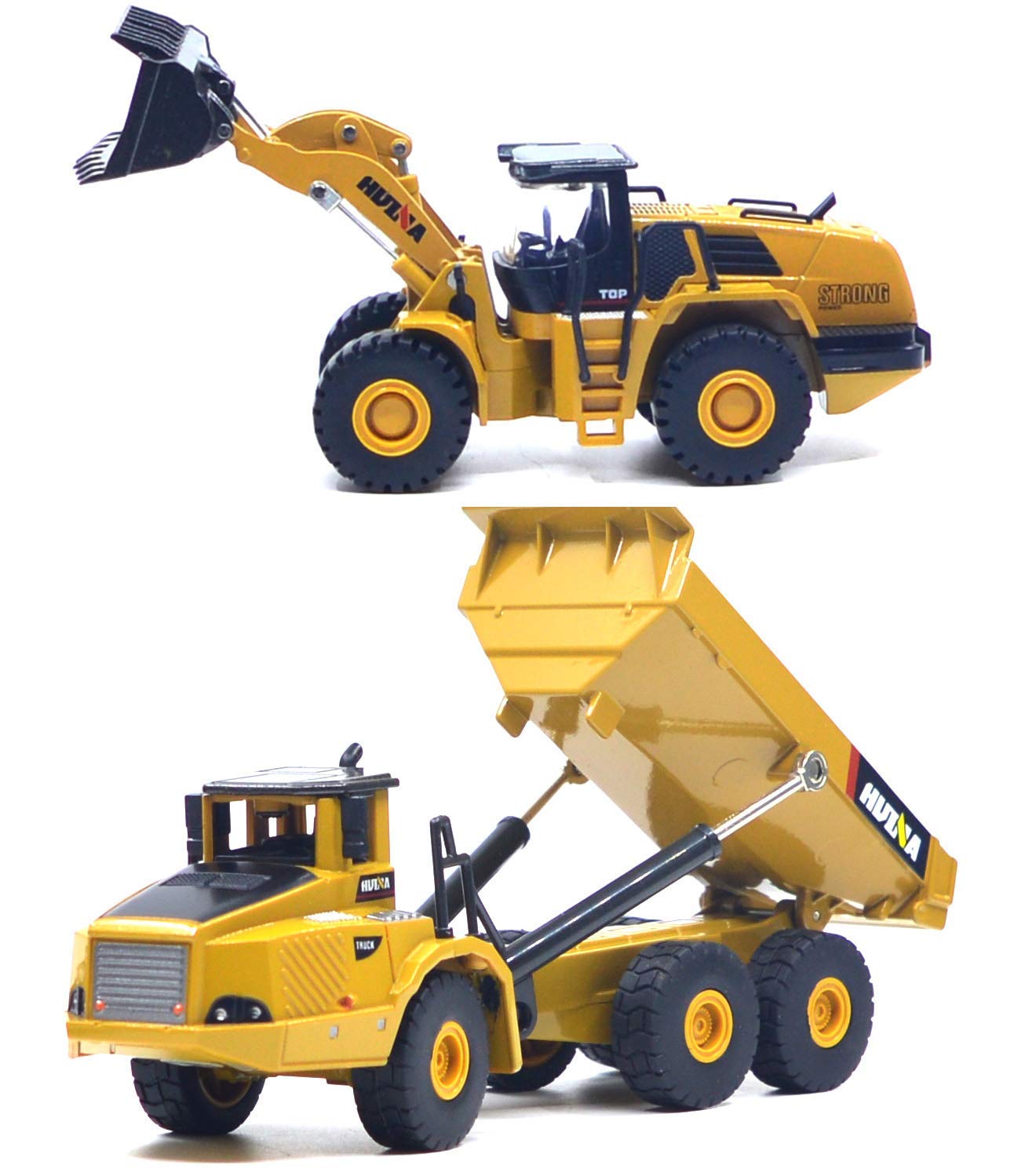 Ailejia 1/50 Scale Construction Vehicles Dump Truck Mechanical Loader Alloy Models Construction Vehicle Model Engineering Car To