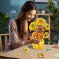 YYMayLsh Sunflowers Building Set, 1009PCS Plastic Home Decor for Adults, 5"x9"x11", Yellow/Orange, Van Gogh Prints Art